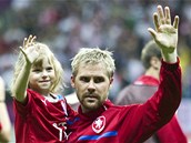 DCERA NEPL��E. Tom� H�bschman s dcerou v n�ru�i d�kuje fanou�k�m po vy�azen� z...