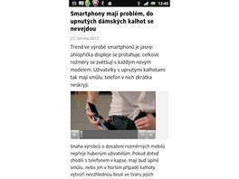 Systém smartphonu Sony Xperia P Systém smartphonu Sony Xperia P
