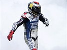 NEHODA. �pan�lsk� jezdec Jorge Lorenzo Velkou cenu Nizozemska nedokon�il.