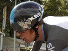 DRUH� Z PROLOGU. V �vodn� �asovce zaostal Bradley Wiggins za v�t�zn�m