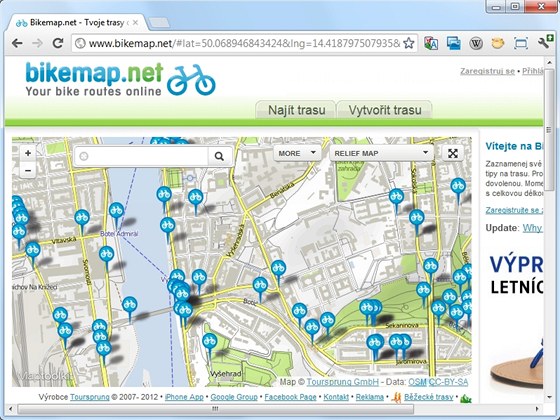 Na webu Bikemap.net najdou tipy na výlety vášniví cyklisté i rekreační kolaři Na webu Bikemap.net najdou tipy na výlety vášniví cyklisté i rekreační kolaři