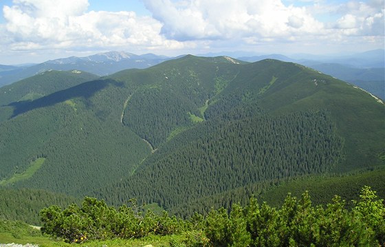 V�hled z Popadi k v�chodu na Sivulju (1 818 m)