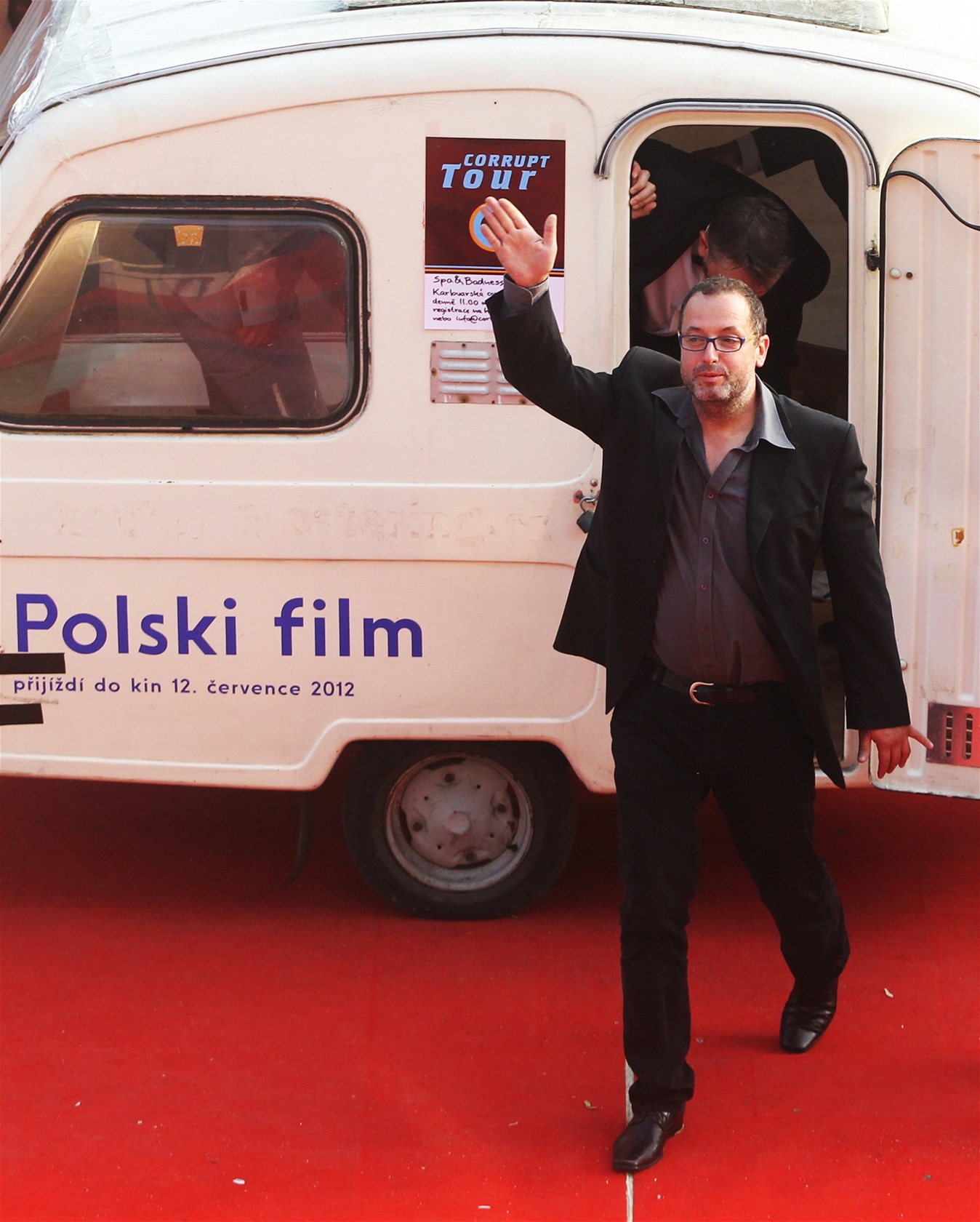Josef Polášek přijel premiéru snímku Polski film v karavanu