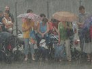 P�es Jihlavu se v �ter� odpoledne p�ehnala siln� bou�ka. (3. �ervence 2012)