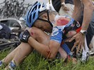 Americký cyklista Tom Danielson se zapletl do hromadné kolize v 6. etapě Tour Americký cyklista Tom Danielson se zapletl do hromadné kolize v 6. etapě Tour