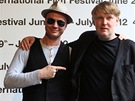 Herec Jan Budař a režisér Marek Najbrt při prezentaci soutěžního snímku Polski