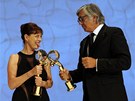 Americká herečka Susan Sarandonová a prezident festivalu Jiří Bartoška 7.