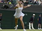JE�T� KOUSEK. Maria �arapovov� v osmifin�le Wimbledonu proti Sabin� Lisick�.