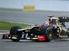 TEST. Kimi R�ikk�nen z t�mu Lotus p�i tr�ninku na okruhu v Silverstonu.  