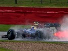 VID�TE M�? Mark Webber z t�mu Red Bull p�i tr�ninku na okruhu v Silverstonu.  
