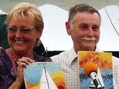 Mo�eplavec Petr Ondr��ek s man�elkou v Mokr�m.