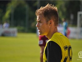Pablo Gil ve spar�ansk�m dresu b�hem soust�ed�n� v Rakousku.