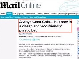 Článek o Coca Cole v Daily Mail Článek o Coca Cole v Daily Mail