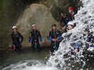 Canyoning u m�ste�ka Claut na severu It�lie
