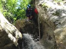 Canyoning za m�ste�kem Claut na severu It�lie