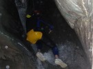 Canyoning za m�ste�kem Claut na severu It�lie. 