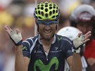 �pan�lsk� cyklista Alejandro Valverde ovl�dl 17. etapu Tour de France.