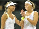 FINALISTKY. Andrea Hlav��kov� a Lucie Hradeck� neusp�ly v souboji o titul ve