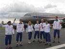 PŘED ODLETEM. Čeští olympionici předtím, než nabrali směr Londýn (zleva): vodní PŘED ODLETEM. Čeští olympionici předtím, než nabrali směr Londýn (zleva): vodní