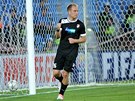 SPOKOJENOST. Míč je v síti, a tak plzeňský středopolař Daniel Kolář může SPOKOJENOST. Míč je v síti, a tak plzeňský středopolař Daniel Kolář může