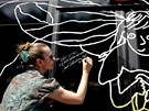 Anna Pol�vkov� - kav�rna Potm� - k�est autobusu (10. �ervence 2012)