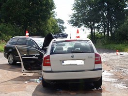 Po v�n� dopravn� nehod� na silnici ��slo 159 mezi obcemi B�eznice a T�n nad