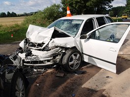 Po v�n� dopravn� nehod� na silnici ��slo 159 mezi obcemi B�eznice a T�n nad