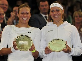 FINALISTKY. Andrea Hlav��kov� a Lucie Hradeck� neusp�ly v souboji o titul ve