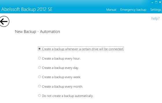 Zálohovací program Abelssoft Backup 2012 nabízí automatické funkce a Zálohovací program Abelssoft Backup 2012 nabízí automatické funkce a