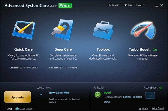 Optimaliza�n� program Advanced SystemCare 5 Free v�m pom��e dostat z po��ta�e s