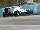 Michael Schumacher skon�il p�i druh�m tr�ninku na Velkou cenu Ma�arska v