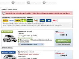 Velk� agreg�tor rentalscar.com um� i �e�tinu. Ale jeho nab�dka pro t�denn�...