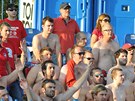 PLZEŇŠTÍ FANS. Fotbalisty Plzně do polského Chorzowa přijeli podpořit jejich PLZEŇŠTÍ FANS. Fotbalisty Plzně do polského Chorzowa přijeli podpořit jejich