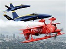 KDO JE LEP�Í? Piloti amerického námo�nictva p�ezdívaní Mod�í And�lé tvo�í na...