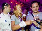 Olympijsk� v�t�zka Miroslava Knapkov� nav�t�vila �esk� d�m v Lond�n�. (4. srpna