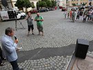 Demonstrace ve Varnsdorfu svolaná Lukášem Kohoutem. Zúčastnil se i senátor Jiří Demonstrace ve Varnsdorfu svolaná Lukášem Kohoutem. Zúčastnil se i senátor Jiří