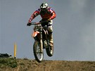 Martin Michek p�i Velk� cen� �esk� republiky v motokrosu v Lokti.