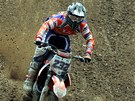 Martin Michek p�i Velk� cen� �esk� republiky v motokrosu v Lokti.