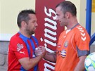 NAZDAR! Plzeňský Pavel Horváth a jihlavský Jaromír Blažek, bývalí spoluhráči ze NAZDAR! Plzeňský Pavel Horváth a jihlavský Jaromír Blažek, bývalí spoluhráči ze