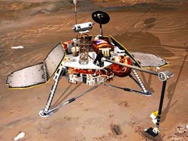 Mars Polar Lander, kter� byl ztracen p�i pokusu o p�ist�n� na Marsu