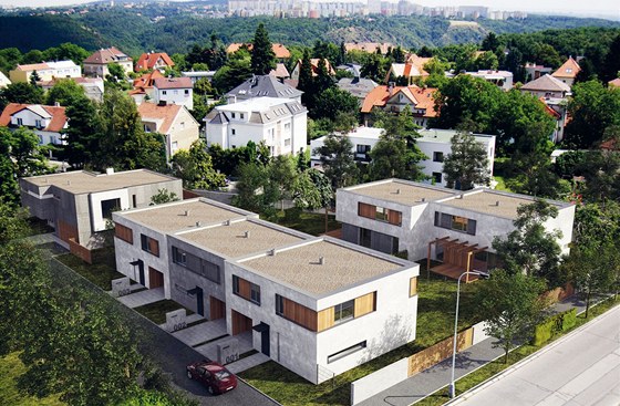 Rodinné domy v Praze 6 - Suchdole navržené pro developera od Qarta architektura Rodinné domy v Praze 6 - Suchdole navržené pro developera od Qarta architektura