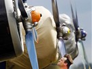 Aviatická show v Hradci Králové, kam se slet�ly slavné letouny Antonov An-2...