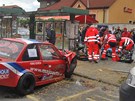 P�i z�vodech veter�n� v Nov�m Mest� nad V�hom dostal �idi� smyk a narazil do