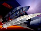 Hypersonick� letoun X-51A Waverider pod k��dlem letadla B-52 Stratofortress,