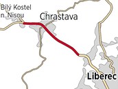 Z Liberce do B�l�ho Kostela bude mo�n� jezdit rychlost� 110 km/h.
