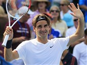 POSTUP DO FIN�LE. Roger Federer m�v� v Cincinnati div�k�m po v�h�e nad