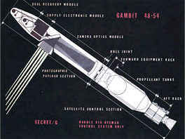 Systém Gambit (verze KH-8) odlétal 54 misí v letech 1966 - 1982 Systém Gambit (verze KH-8) odlétal 54 misí v letech 1966 - 1982