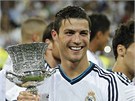 MADRIDSK� RADOST. Cristiano Ronaldo z Realu Madrid se raduje ze zisku