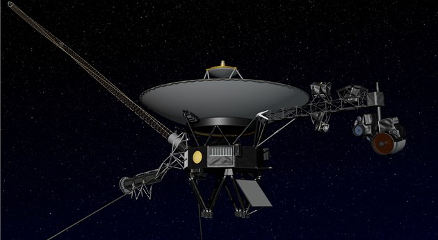 Voyager 1 ve vesmíru na ilustraci NASA Voyager 1 ve vesmíru na ilustraci NASA