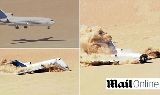 Crash test letadla Boeing 727
